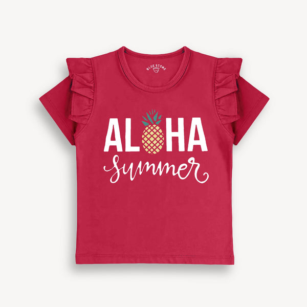 Aloha Summer Graphic Tee Blue Stone