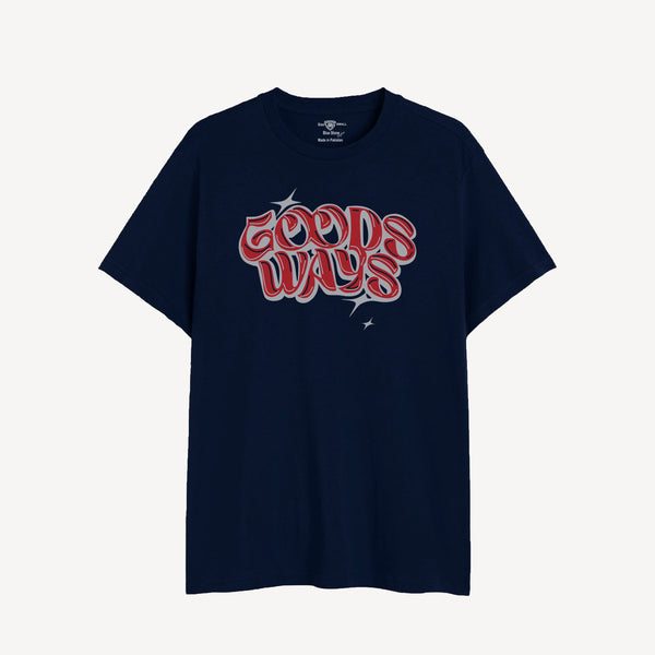 GOODS WAYS GRAFHIC TEE Blue Stone