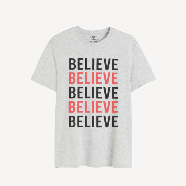 BELIEVE GRAFHIC TEE Blue Stone