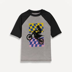 Raglan Graphic Tee Blue Stone