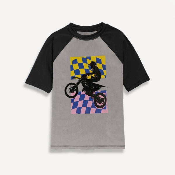 Raglan Graphic Tee Blue Stone