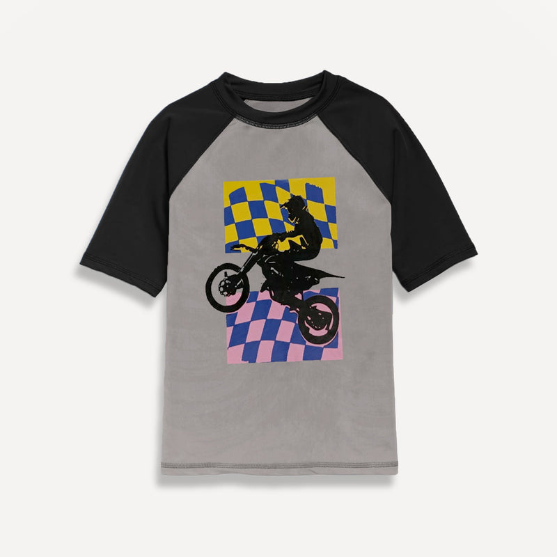 Raglan Graphic Tee Blue Stone