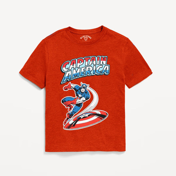 Captain America  Graphic Tee Blue Stone