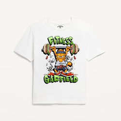 Fitness Garfield Graphic Tee Blue Stone