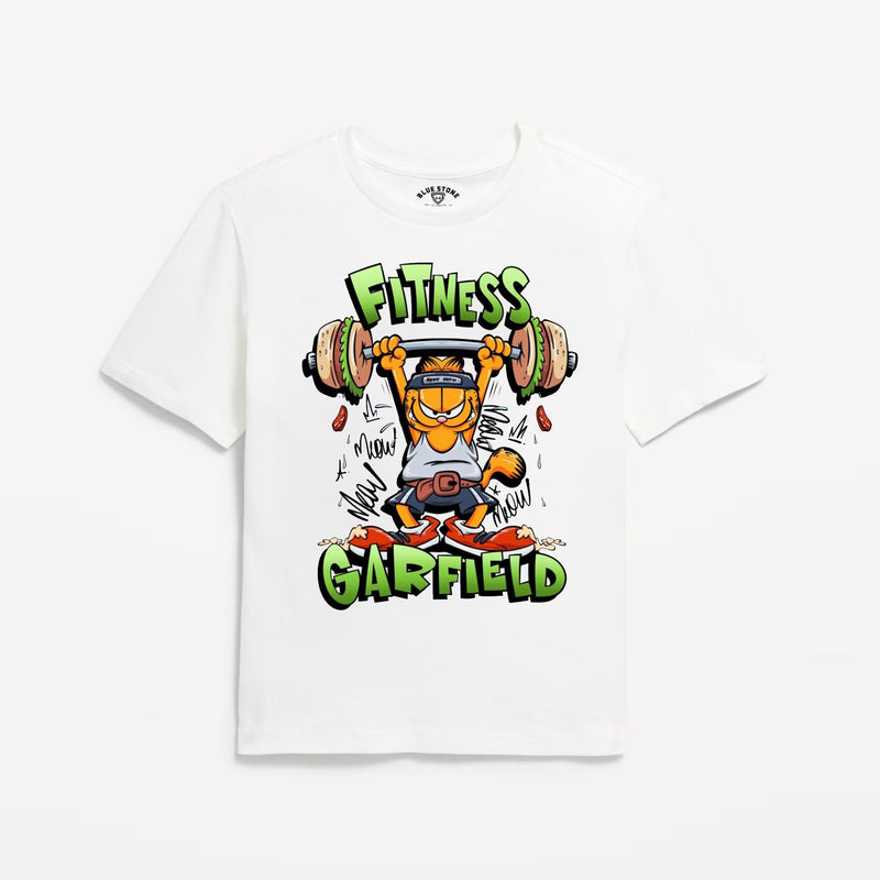 Fitness Garfield Graphic Tee Blue Stone