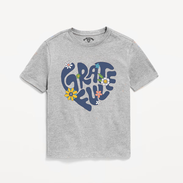 Greatful Graphic Tee Blue Stone
