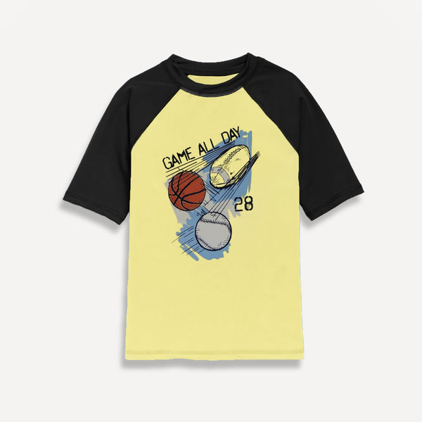 Raglan Graphic Tee Blue Stone