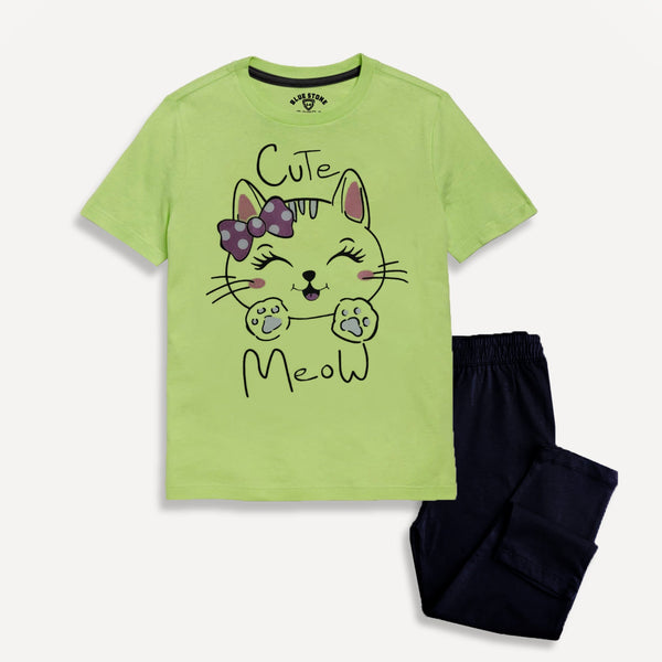 Girls Co-Ord Suit Blue Stone