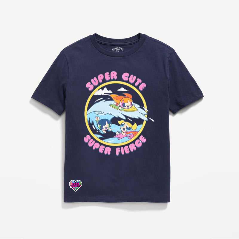 Power Girls Graphic Tee Blue Stone