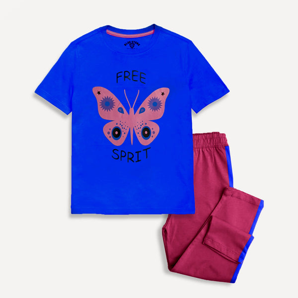 Girls Co-Ord Suit Blue Stone