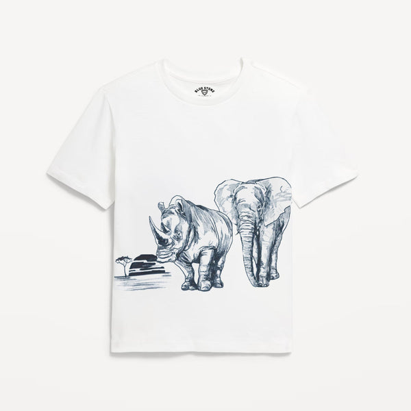 Wild Adventure Graphic Tee Blue Stone