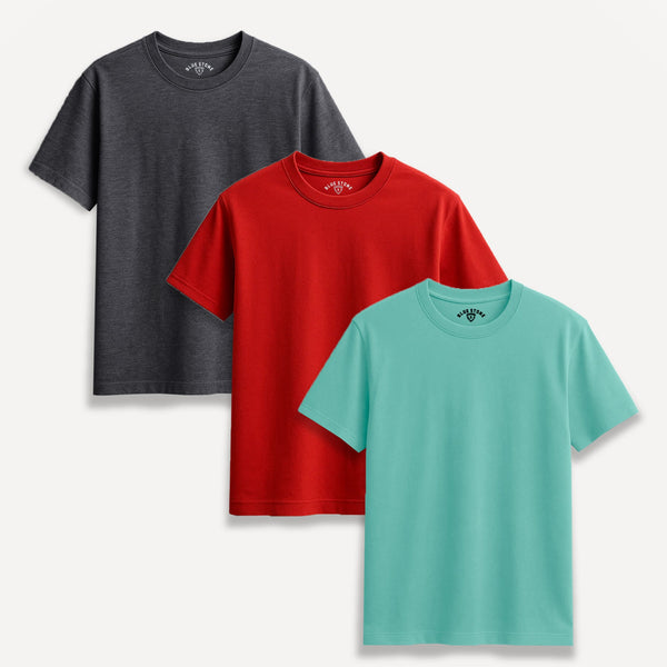 Mens T Shirt Set Blue Stone
