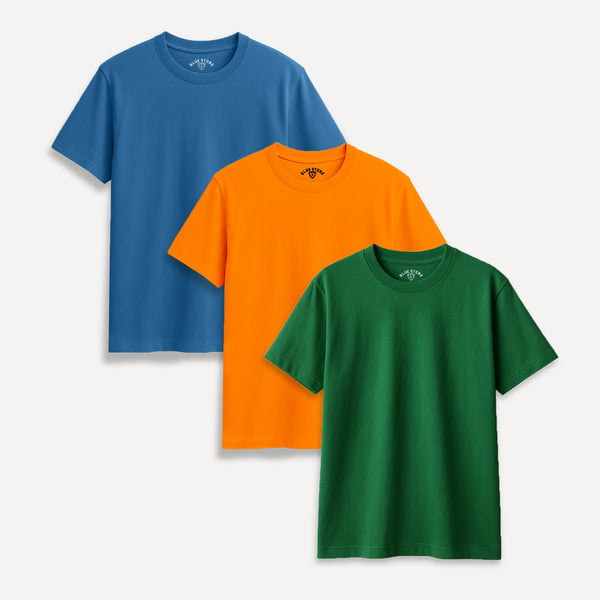 Mens T Shirt Set Blue Stone