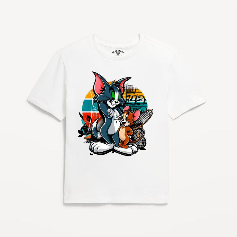 Tom And Jerry Graphic Tee Blue Stone