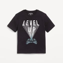 Level Up Graphic Tee Blue Stone