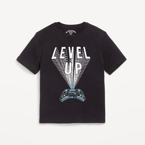 Level Up Graphic Tee Blue Stone