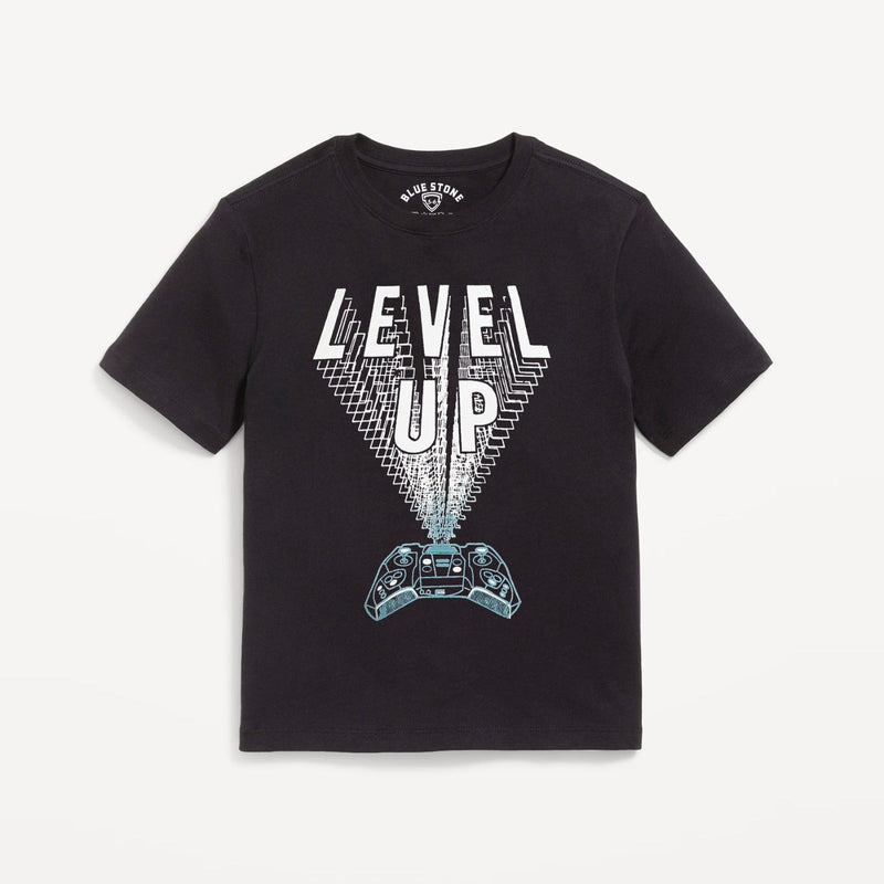 Level Up Graphic Tee Blue Stone