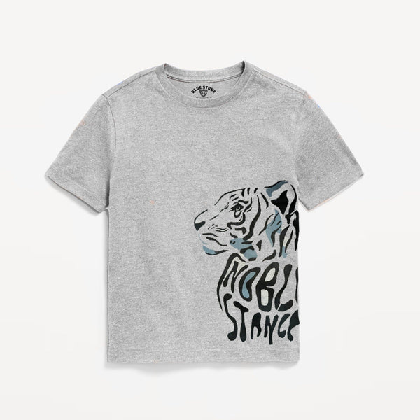 Tiger Graphic Tee Blue Stone