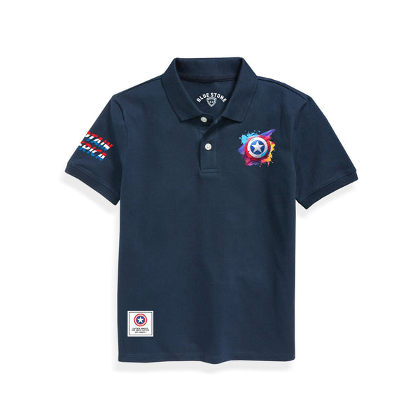 Boys Polo Blue Stone