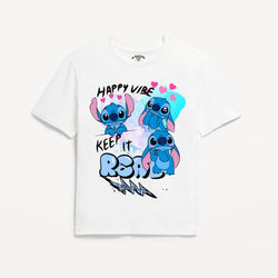 Happy Vibe Graphic Tee Blue Stone