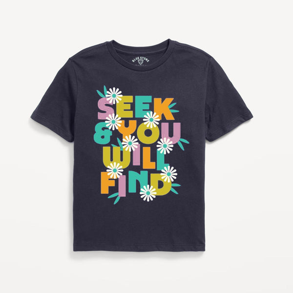 Seek You Graphic Tee Blue Stone