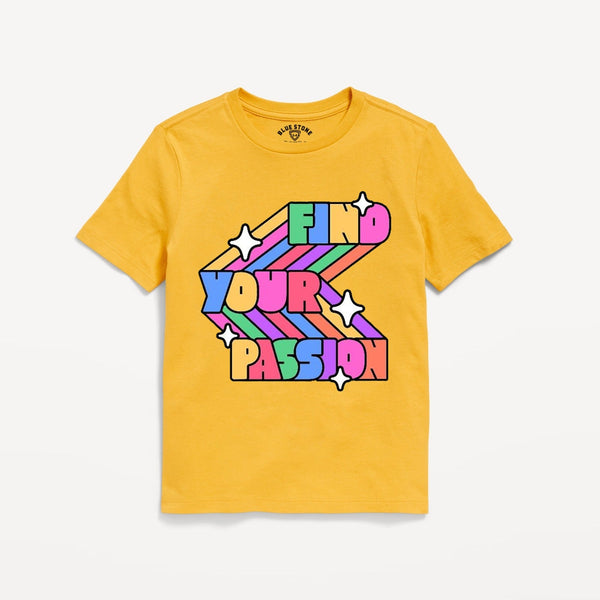 Find Your Passion Graphic Tee Blue Stone