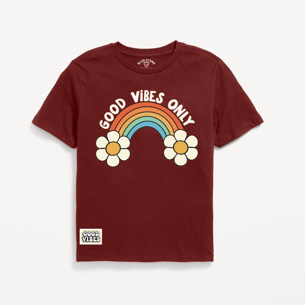 Good Vibes Only Graphic Tee Blue Stone