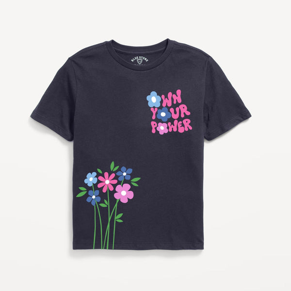 Own Your Power Graphic Tee Blue Stone