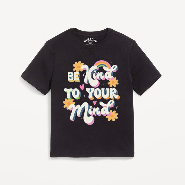 Be Kind To Your Mind Graphic Tee Blue Stone