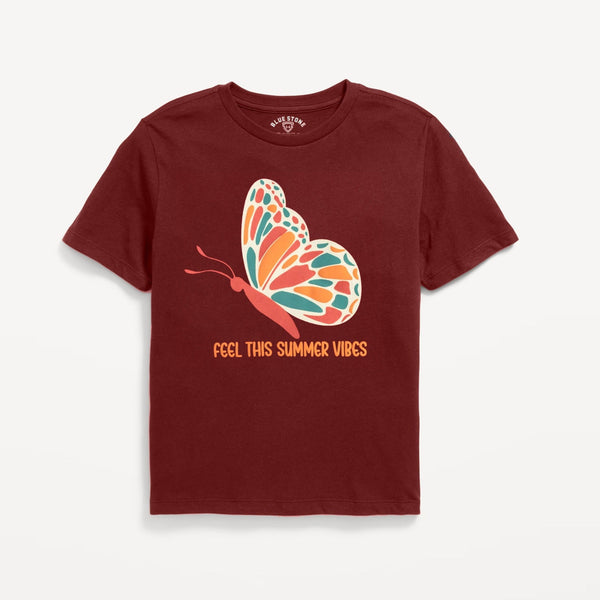 Feel The Summer Vibes Graphic Tee Blue Stone