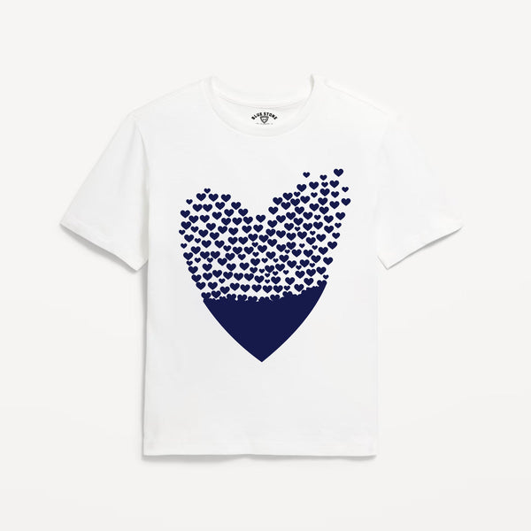 Heart Graphic Tee Blue Stone