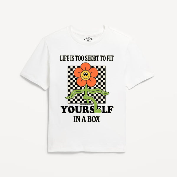 Don't Put Yourself in a Box Graphic Tee Blue Stone
