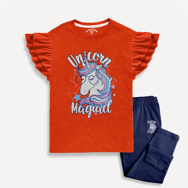 Girls Co-Ord Suit Blue Stone
